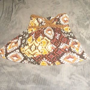 Rue 21 Colorful Strapless Tank